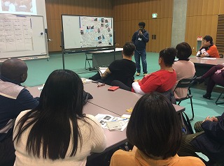 JICA研修でタウンウォッチングを学ぶ世界各国の防災専門家（2018年1月）