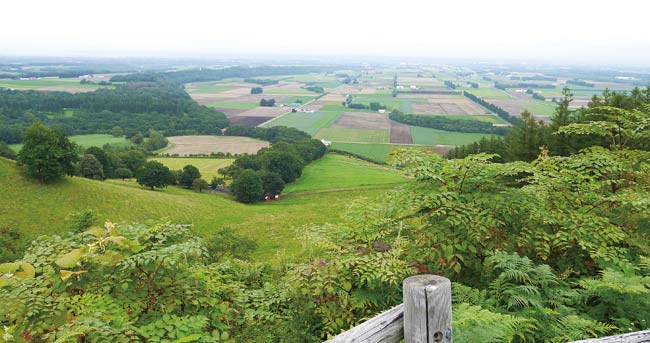 新嵐山スカイパーク展望台から眺めた芽室町の風景