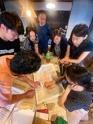 江戸時代の東栄町の集落地図を見せていただきました。