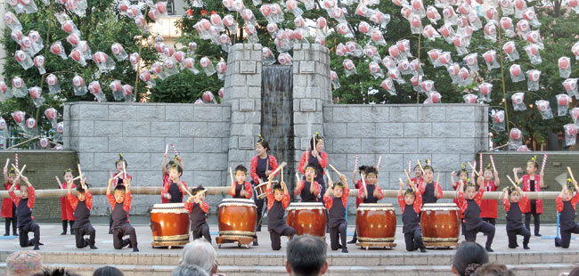 郡山夏の風物詩「うねめまつり」の前夜祭イベント「郡山の太鼓」で