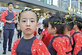 本番の「郡山の太鼓」では、見事な演奏を披露してくれた子どもたち