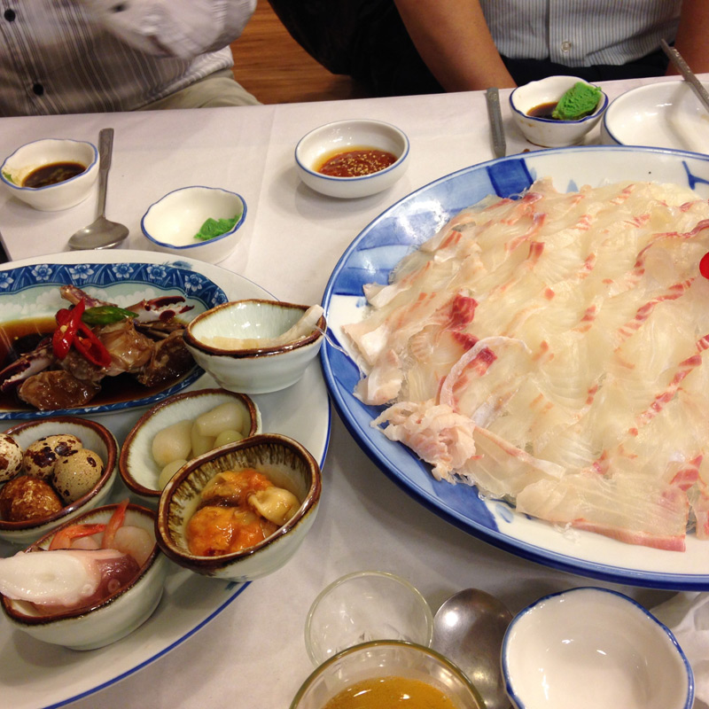 済州島の新鮮な海鮮料理