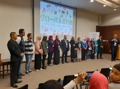 エジプトでのイベントの様子。2019年度 社会コミュニケーションプログラム「日本およびエジプトでの公民館づくりを通じた社会教育機関やその担い手へのリバース・イノベーション」